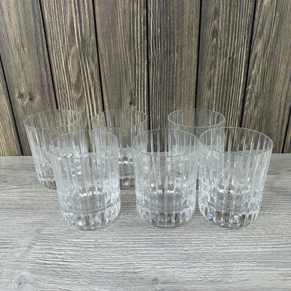Baccarat Harmonie Crystal Tumblers Set of 6 Clear Whiskey Glasses France